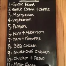 Something on this menu for any pizza lover at todays corporate.